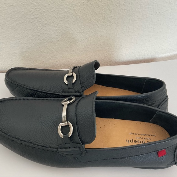 Joseph Other - Joseph Black Leather Slip-On Loafers with Silver Accents